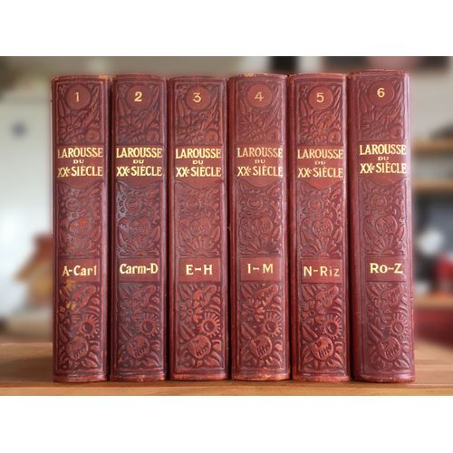 Larousse Du Xxe Siècle. Edition 1928. Manque Le Supplément. 6 Volumes