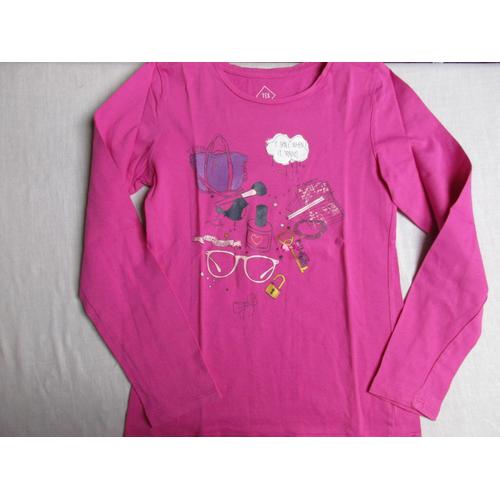 T-Shirt Rose Fuchsia, 8 Ans