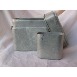 Ww2 France Lot Gamelle Mdl35 Et Quart Personnalisé Mdl35 Du Soldat Francais