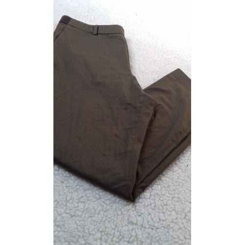 Pantalon Marron Avec Des Petits Points Bleus Zara Taille 42