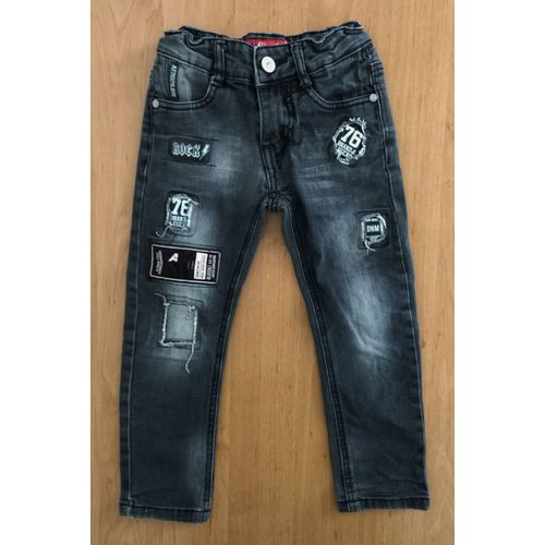 Jean Gris Anthracite Delave Dechire. Rock. Dnm. 76 Brand & Legend. Heropilote. 4 Ans