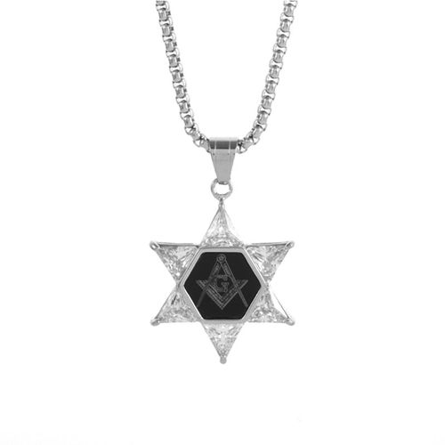 Collier Avec Pendentif À Breloque Pour Homme, Style Religieux, Logo De La Franc-Maçonnerie, À La Mode