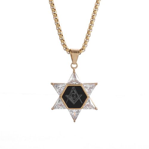 Collier Avec Pendentif À Breloque Pour Homme, Style Religieux, Logo De La Franc-Maçonnerie, À La Mode