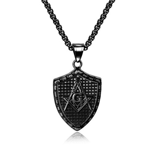 Collier Avec Pendentif À Breloque Pour Homme, Style Religieux, Logo De La Franc-Maçonnerie, À La Mode
