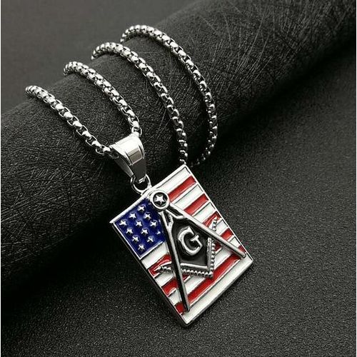 Collier Avec Pendentif À Breloque Pour Homme, Style Religieux, Logo De La Franc-Maçonnerie, À La Mode
