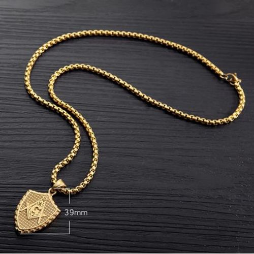 Collier Avec Pendentif À Breloque Pour Homme, Style Religieux, Logo De La Franc-Maçonnerie, À La Mode