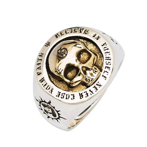Bague Tête De Mort Gothique Rétro Pour Homme, Punk Rock, Bijoux Losaditifs, Cadeau D'halloween