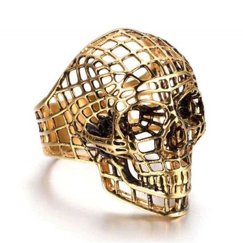 Bague Tête De Mort Gothique Rétro Pour Homme, Punk Rock, Bijoux Losaditifs, Cadeau D'halloween