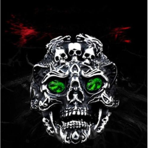 Bague Tête De Mort Gothique Rétro Pour Homme, Punk Rock, Bijoux Losaditifs, Cadeau D'halloween