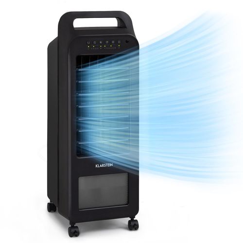 Klarstein Cooler Rush Ventilateur Rafraîchisseur D'air 5,5l - 132 M³/H - 45w - Télécommande - 5 Packs De Glace Inclus - Noir