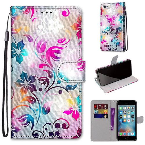 Apple Iphone 6 6s Coque, Saturcase Beau Pu Cuir Magnétique Flip Portefeuille Support Porte-Carte Dragonne Protecteur Coque Housse Étui Pour Apple Iphone 6 6s (Dh-18)