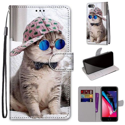 Apple Iphone 7 8 Se 2020 Coque, Saturcase Beau Pu Cuir Magnétique Flip Portefeuille Support Porte-Carte Dragonne Protecteur Coque Housse Étui Pour Apple Iphone 7 8 Se 2020 (Dh-4)
