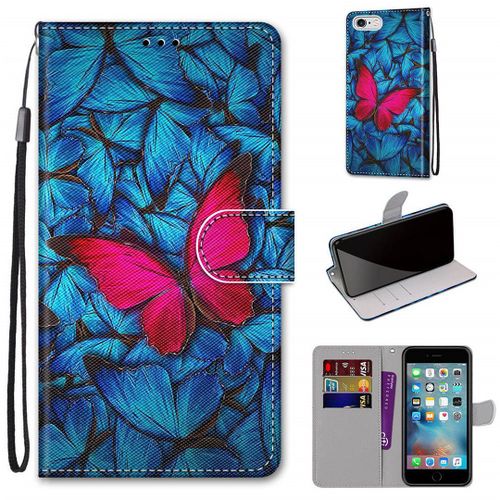 Apple Iphone 6 6s Coque, Saturcase Beau Pu Cuir Magnétique Flip Portefeuille Support Porte-Carte Dragonne Protecteur Coque Housse Étui Pour Apple Iphone 6 6s (Dh-20)