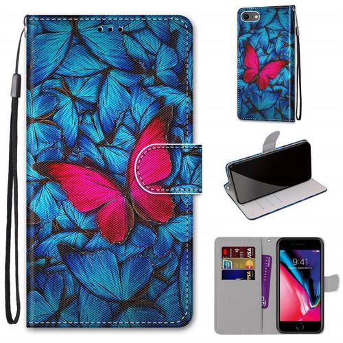Apple Iphone 7 8 Se 2020 Coque, Saturcase Beau Pu Cuir Magnétique Flip Portefeuille Support Porte-Carte Dragonne Protecteur Coque Housse Étui Pour Apple Iphone 7 8 Se 2020 (Dh-20)