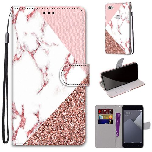 Xiaomi Redmi Note 5a Coque, Saturcase Beau Pu Cuir Magnétique Flip Portefeuille Support Porte-Carte Dragonne Protecteur Coque Housse Étui Pour Xiaomi Redmi Note 5a (Dh-2)