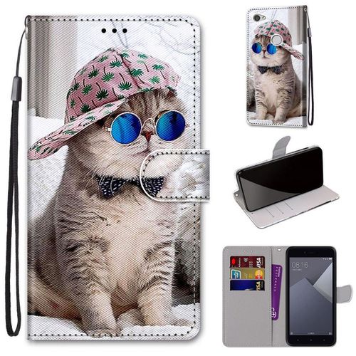 Xiaomi Redmi Note 5a Coque, Saturcase Beau Pu Cuir Magnétique Flip Portefeuille Support Porte-Carte Dragonne Protecteur Coque Housse Étui Pour Xiaomi Redmi Note 5a (Dh-4)
