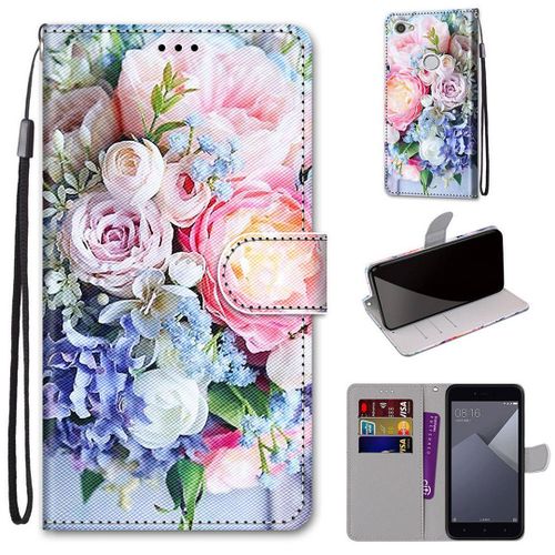 Xiaomi Redmi Note 5a Coque, Saturcase Beau Pu Cuir Magnétique Flip Portefeuille Support Porte-Carte Dragonne Protecteur Coque Housse Étui Pour Xiaomi Redmi Note 5a (Dh-7)