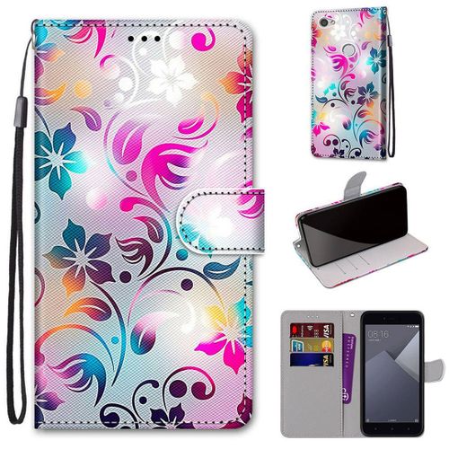 Xiaomi Redmi Note 5a Coque, Saturcase Beau Pu Cuir Magnétique Flip Portefeuille Support Porte-Carte Dragonne Protecteur Coque Housse Étui Pour Xiaomi Redmi Note 5a (Dh-18)