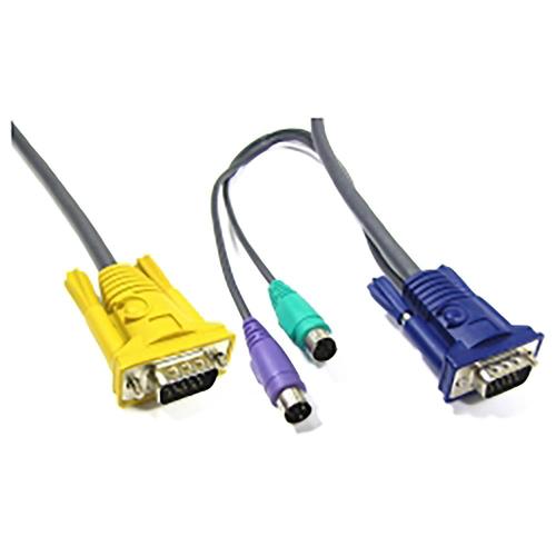 Câble spécial 3 en 1 VGA/PS2 5m (HD15M/HD15M+MD6M+MD6M)