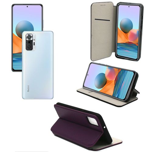 Xiaomi Redmi Note 10 Pro 4g Etui Protection Portefeuille Violet À Rabat Avec Porte Cartes - Housse Xiaomi Redmi Note 10 Pro 4g Folio Violette Coque Silicone Antichoc Smartphone 2021 - Accessoires Pochette Case