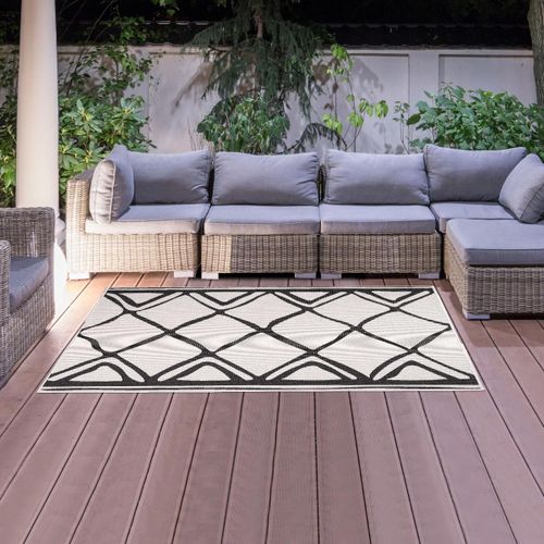 Tapis Extérieur, Kilim Reversible 200x290 Lyn2 F Reversible Crème