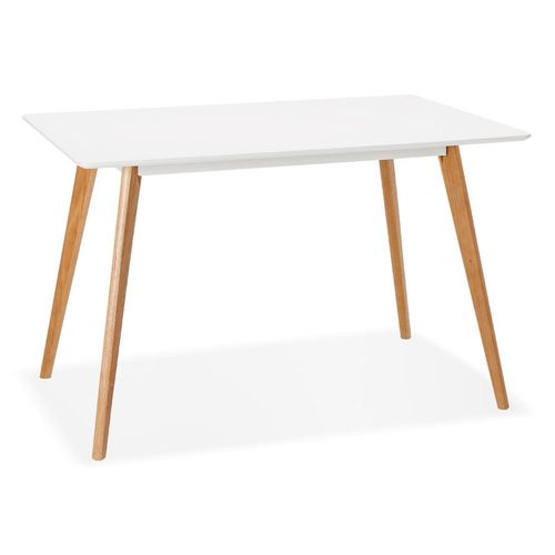 Petite Table / Bureau Design 'marius' Blanche Style Scandinave - 120x80 Cm
