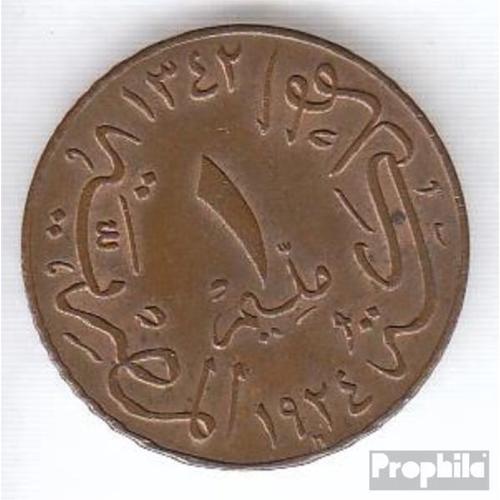Égypte Km-No. : 331 1924 Bronze Très Très Beau 1924 1 Millieme Fuad Je.