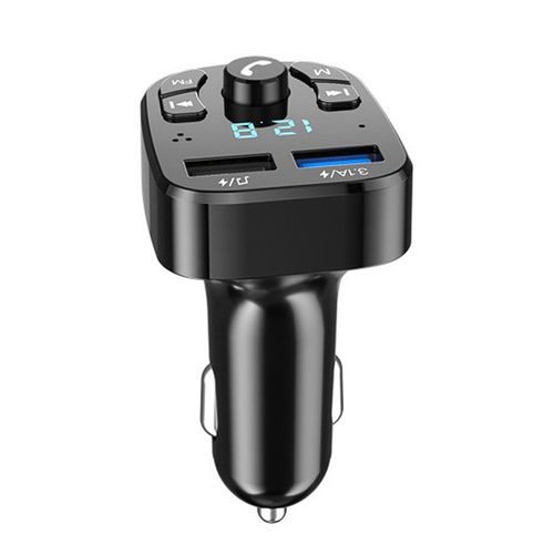 Chargeur De Voiture Double Port Usb, Lecteur Mp3, Bt, Transmetteur Fm Sans Fil, Musique Stéréo, Appels Mains Libres, Clé Usb, Tension