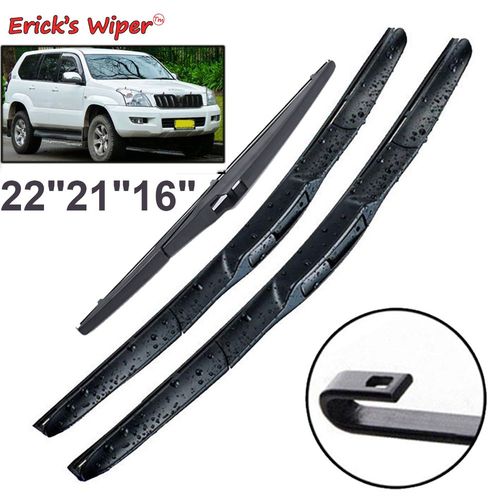 Erick's Wiper-Jeu D'essuie-Glaces Avant Et Arrière, Pour Toyota Prado 120 J120 2002-2009, Brosse De Pare-Brise 22 \""+ 21\"" + 16\