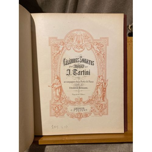 Célèbres Sonates Pour Violon Et Piano De Tartini Édition Peters Holmes / Hermann