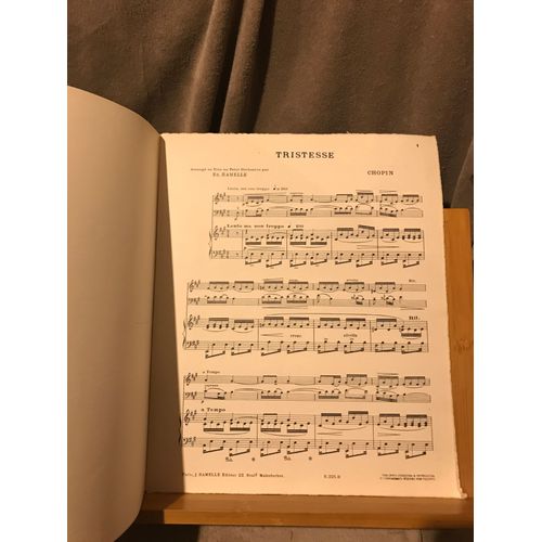 Chopin Tristesse Opus 10 N°3 Transcription Violon Violoncelle Piano Éd. Hamelle