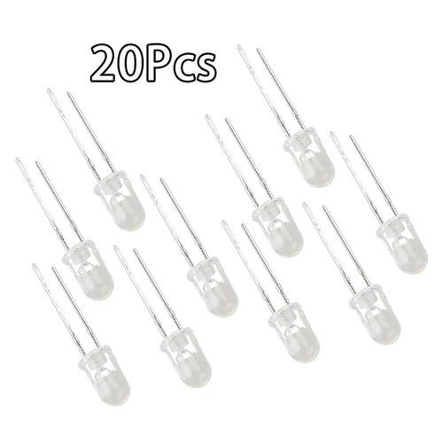 Mini Ampoules Led Pour Oral Y Cadgrad Gmc Hummer Buick Pontiac Oldsmobile Isuzu, 5v-12v, 5mm, 20 Pièces