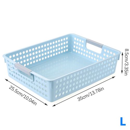 Boîte de rangement en plastique empilable, panier cosmétique, support de table, usage domestique, vêtements et aliments