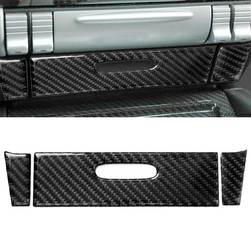 Autocollant Noir En Fibre De Carbone, 1 Ensemble, Console Centrale, Cendrier, Panneau, Garniture, Porsche Broderie, Enne Dehors, 2003, 2004, 2005, 2006-2010