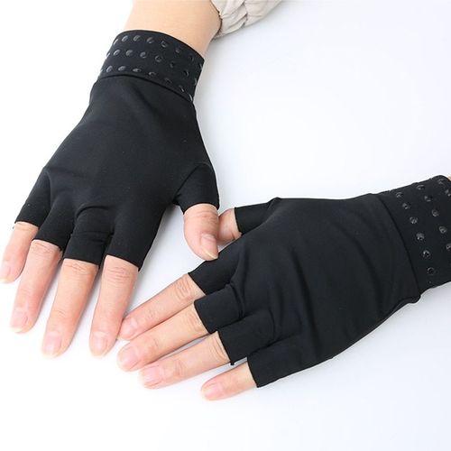 Gants De Thérapie Magnétique Demi-Doigt, Traitement De L'arthrite, Soutien Articulaire, Gants De Compression, Entraînement Génital, Soins De Santé