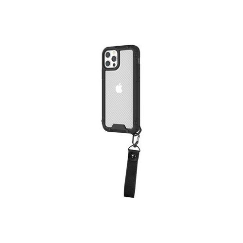 Novodio - Coque Avec Dragonne Pour Iphone 12 & 12 Pro - Noir / Translucide