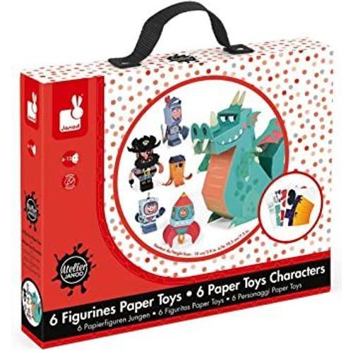 Coffret Création 6 Figurines 3d Papier - Paper Toys