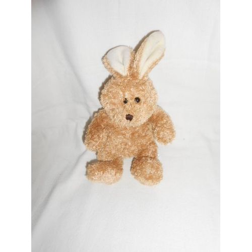 Doudou Gipsy Marron Beige Ecru Creme Caramel Bille Corps Poils Longs Bouclette 23cm