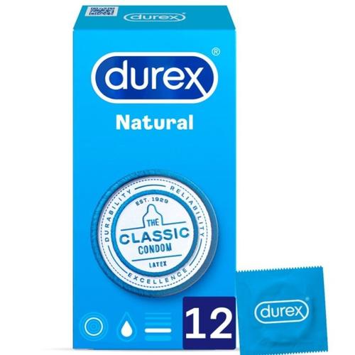 Préservatifs Durex Natural Ø 5,6 Cm (12 Uds)