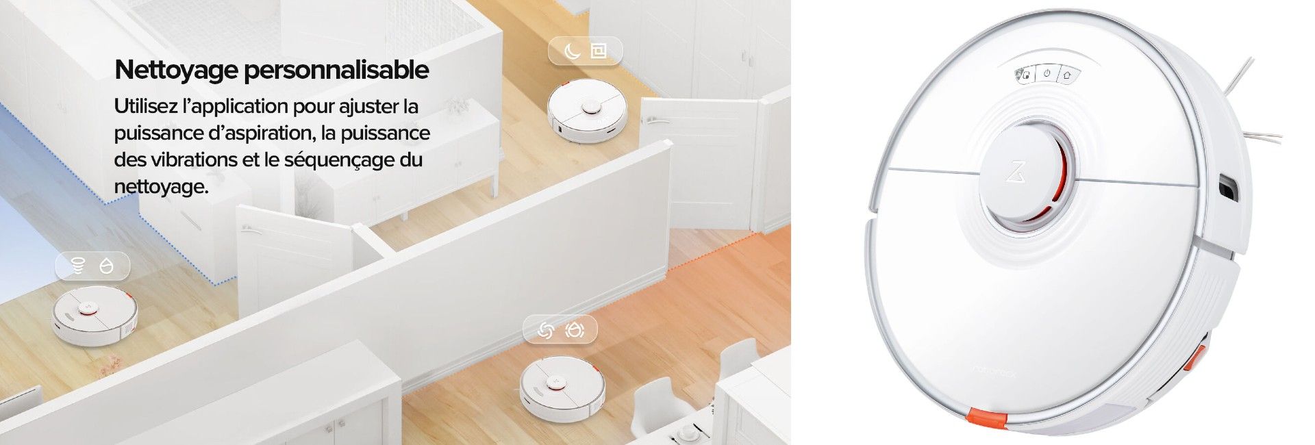 Roborock - Aspirateur robot S7 Blanc EU - Nouvelle collection 2021 image 1 | Rakuten
