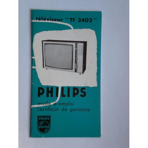 Mode D'emploi Téléviseur Philips Tf 2402