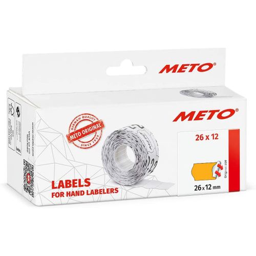 Etiquette Meto 26x12mm,Orange Fluo, Permanent 6 Rouleaux (30007341)