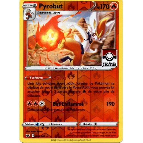 Pyrobut - E & B 1 : Epée Et Bouclier - 034/202 - Vf - Logo Pokémon League