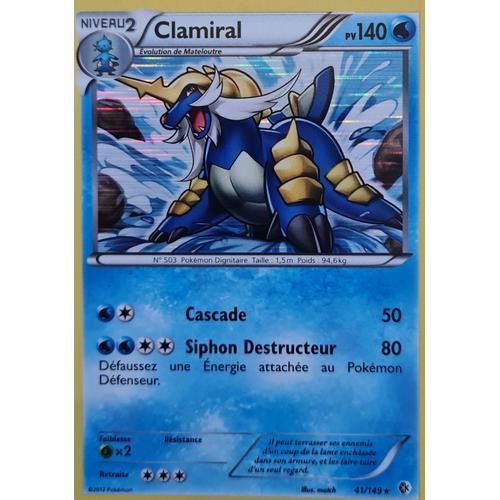 Carte Pokémon 41/149 Clamiral 140 Pv Frontières Franchies Neuf Fr