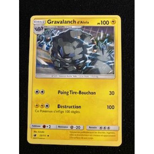 (1099) Gravalanch D'alola 33/111 Pokemon