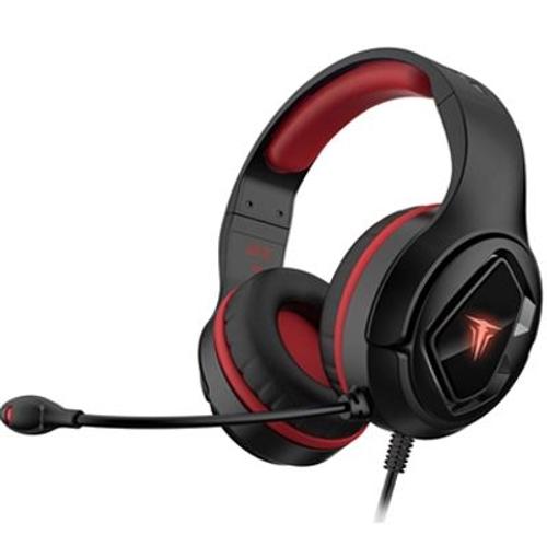 Casque Gaming USB 7.1 ULL Black-Red Surround Virtuel + LED