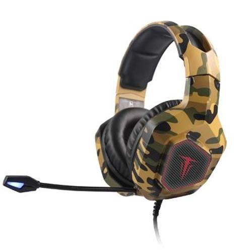 Casque Gaming ARMY THOR Black-Or-Green (LED RVB)