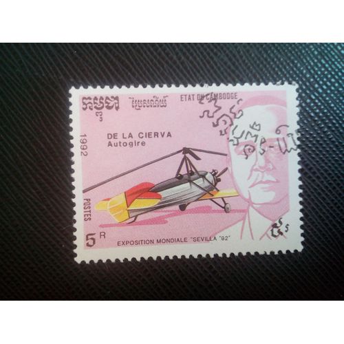 Timbre Cambodge Yt 1061 Juan De La Cierva (1895-1936) 1992 ( 040405 )