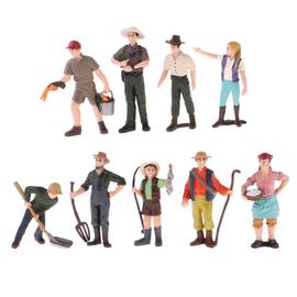 9 X HO échelle peintes personnages qui gens Travailleurs agricoles Modèle Jouet