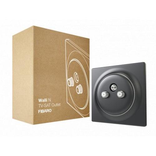 FIBARO - Prise murale TV-SAT Fibaro Walli N TV-SAT Outlet Anthracite